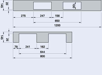 Medium Duty Euro Plastic Pallet P2G850 L1200W800H145 Schem.jpg.jpg