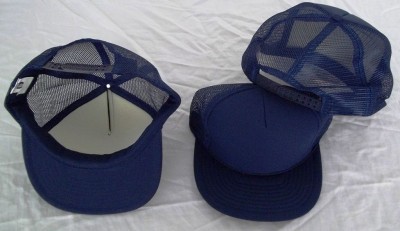 NEW BLANK NAVY BLUE MESH TRUCKER STYLE VINTAGE SNAPBACK HAT baseball cap.jpg